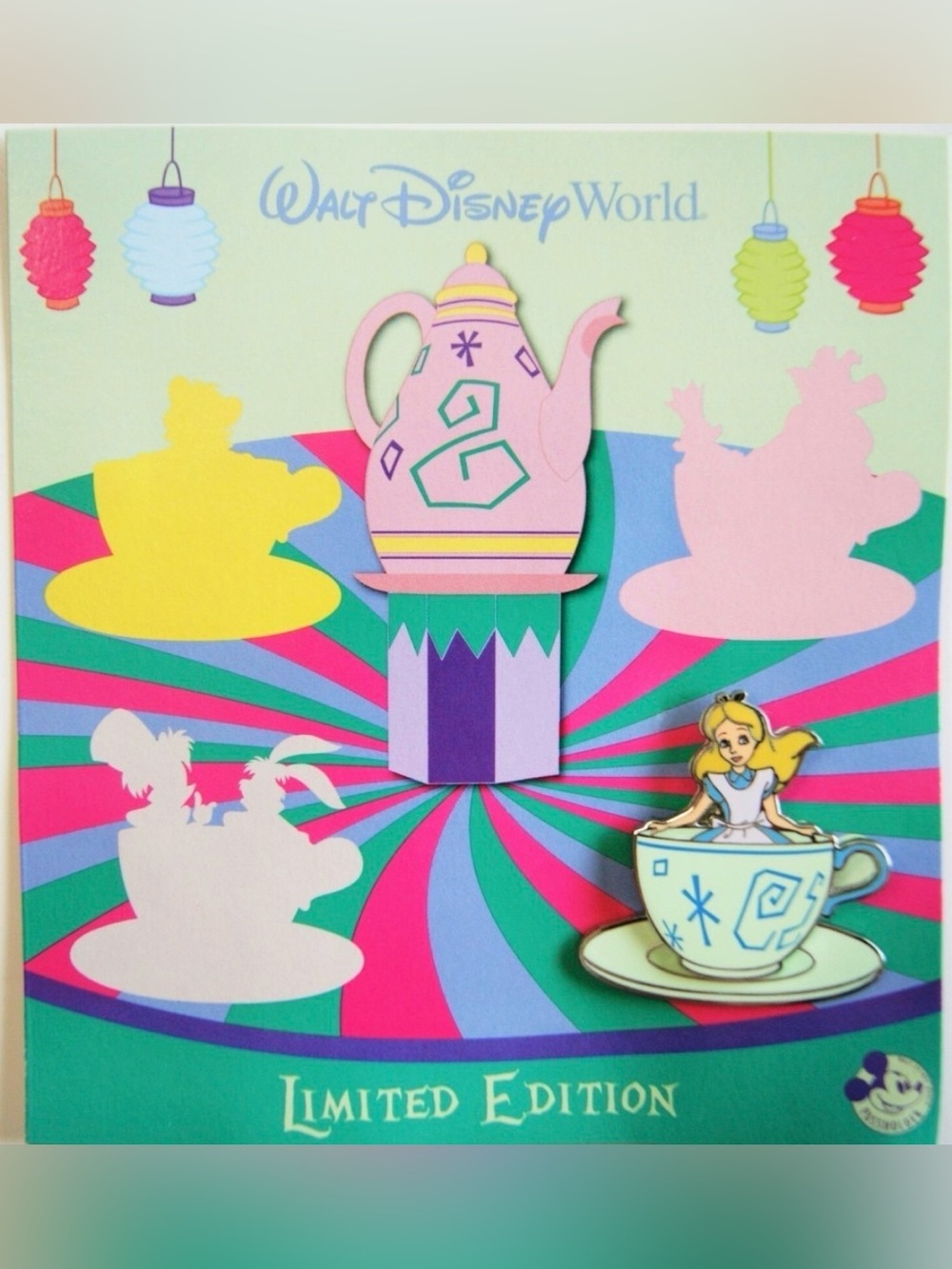 Disney Alice Teacup Annual Passholder Limited Edition Trading Pin 2019 New
